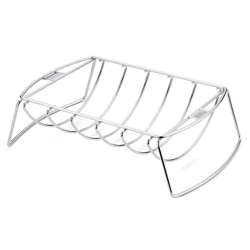 Rib rack and roast holder, Silver-0