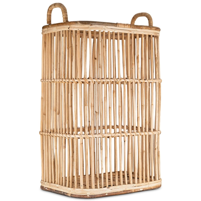 Rammi Rattan Tall Laundry Basket, Natural-4