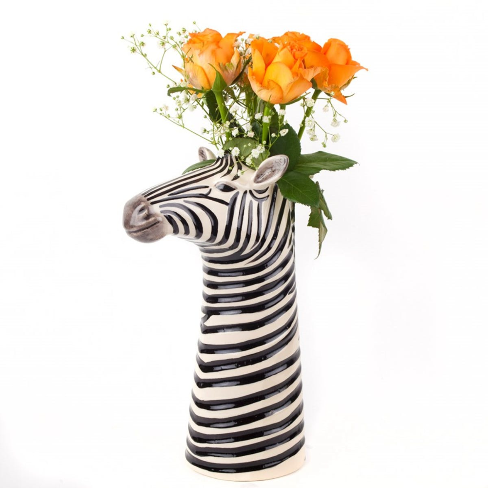 Zebra Large flower vase, L12.5 x D19 x H26.5cm-0