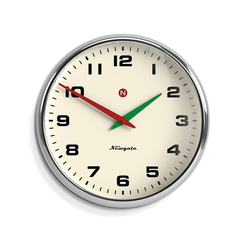 Superstore Wall Clock, 40cm, Chrome-1