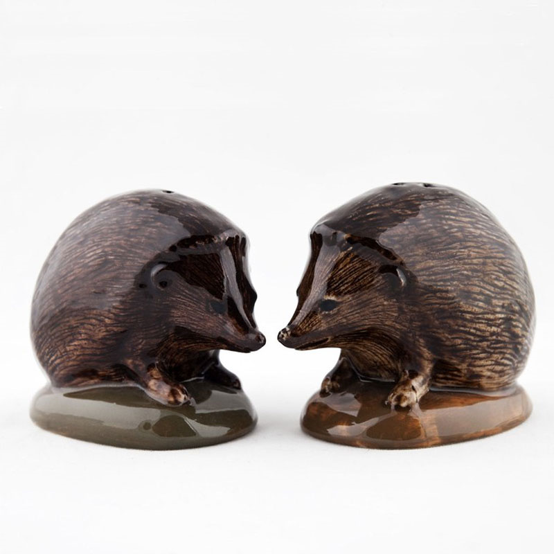 Hedgehog Salt & Pepper Shakers, H5.5cm, Brown-0