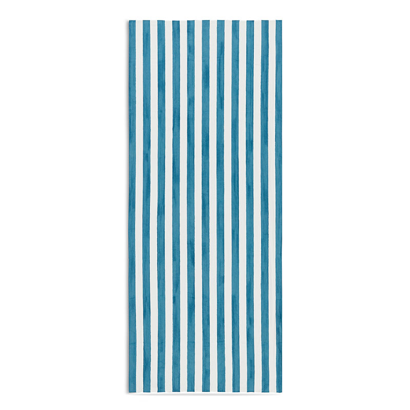 Stripe Linen Tablecloth, 300cm x 165cm, Sky Blue-0