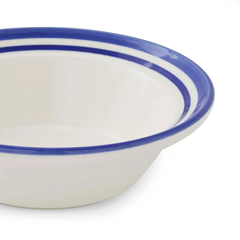 Potter's Stripe Set of 4 Oatmeal Bowls, D16.5cm, Blue-7