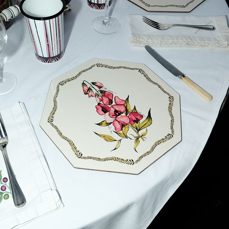 Bell Hutley Table Mat, 28 x 28cm, Foxglove-3