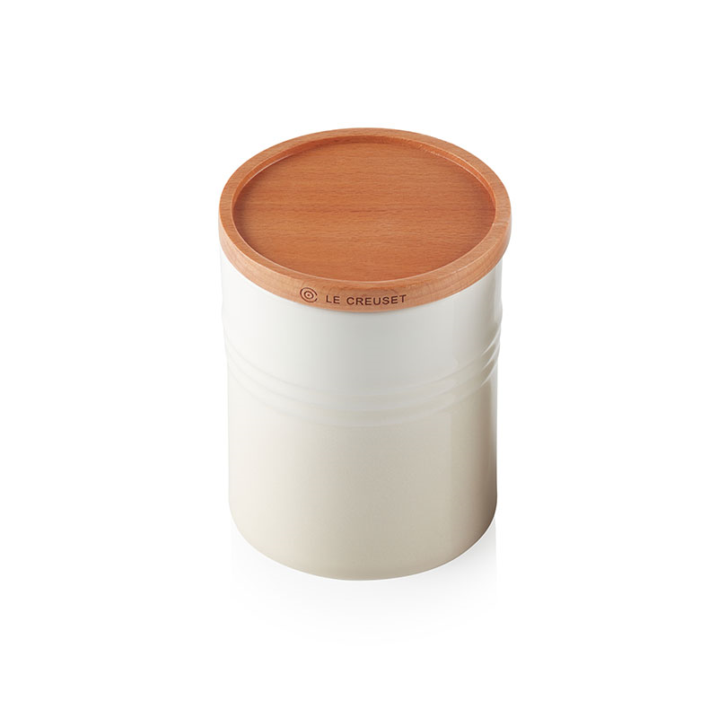 Stoneware Medium storage jar, 10 x 12cm - 540ml, Meringue-0