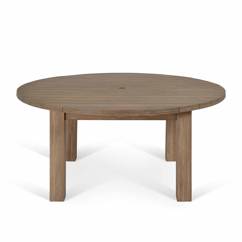 Porthallow Round Dining Table, D160cm, Natural-2