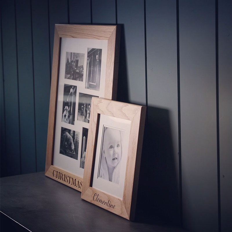 Personalised 10x12" Photo Frame, Oak-1