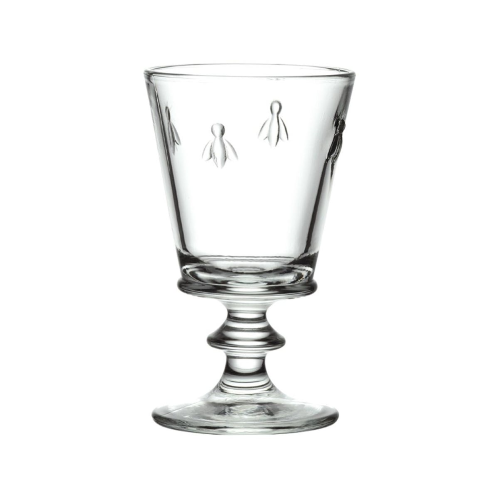 Bee Set of 6 stemmed glasses, 240ml, Clear-0