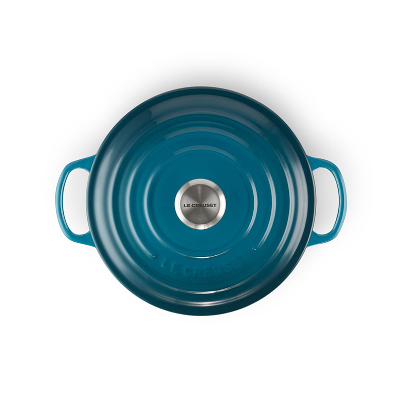 Signature Cast Iron Round casserole, Dia24cm - 4.2L, Deep Teal-1