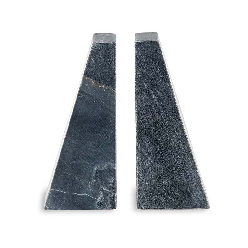 Juda Marble Bookends, H20cm, Black-1