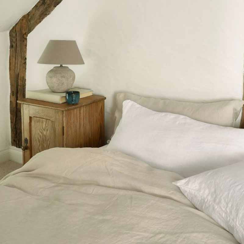 Linen King Size Duvet Cover, Almond-2