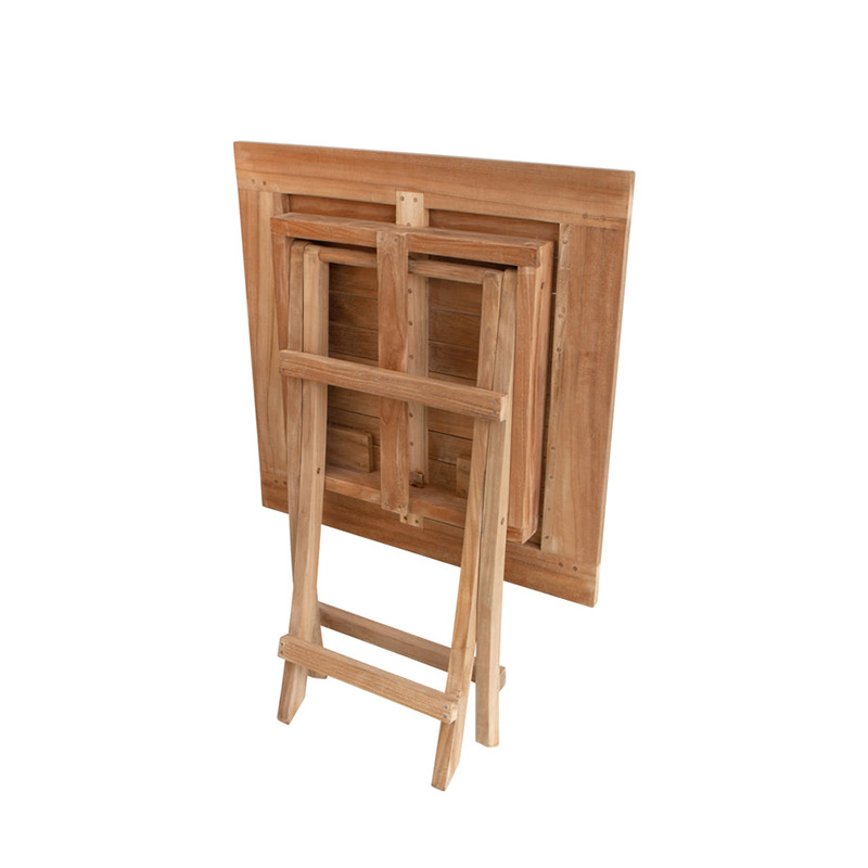 Iris Square Folding Table, L70 x W70cm, Teak-2