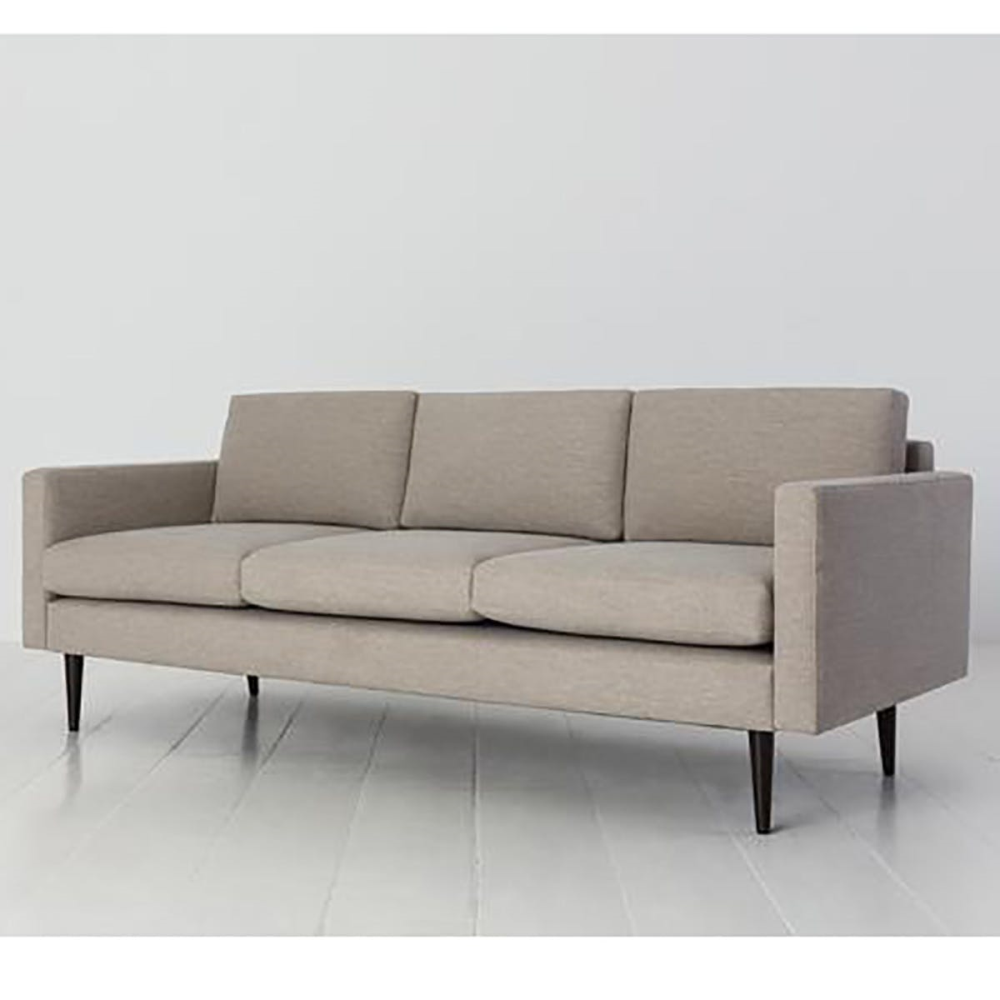 Model 01 3 Seater Linen Sofa, Pumice-0