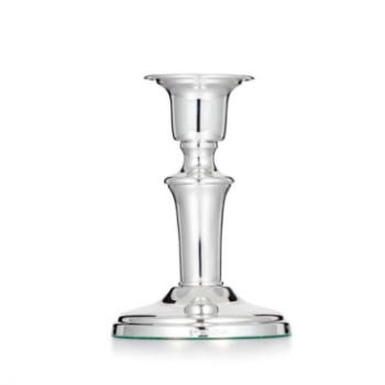 Sterling Silver V-Stem Candlestick, 4.75"-0