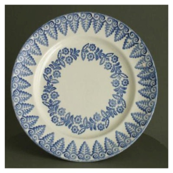 Lacey Blue Plate, 25cm-0