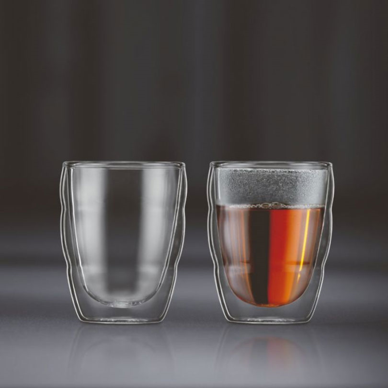 Pilatus Double Walled Set of 2 Tumblers, 250ml, Clear-1