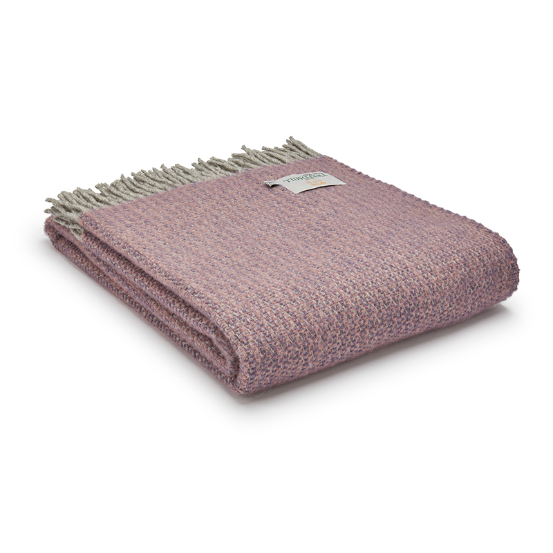 Illusion Pure Wool Throw, 150 x 183cm, Lavender-0