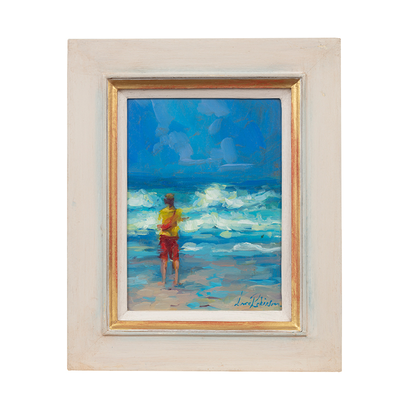 Lifeguard In Cornwall Framed Oil Painting on Board, 31 x 24cm, Multi-0