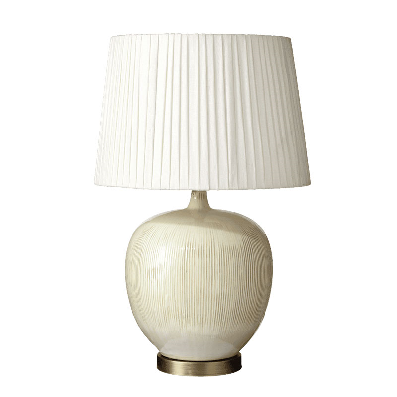 Pyaaz Table lamp - base only, H34 x D28cm, cream ceramic-0