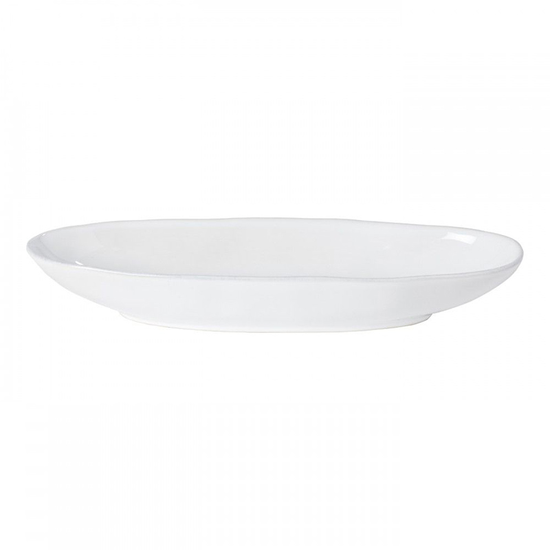 Livia Oval Platter, D33cm, Gloss White-0