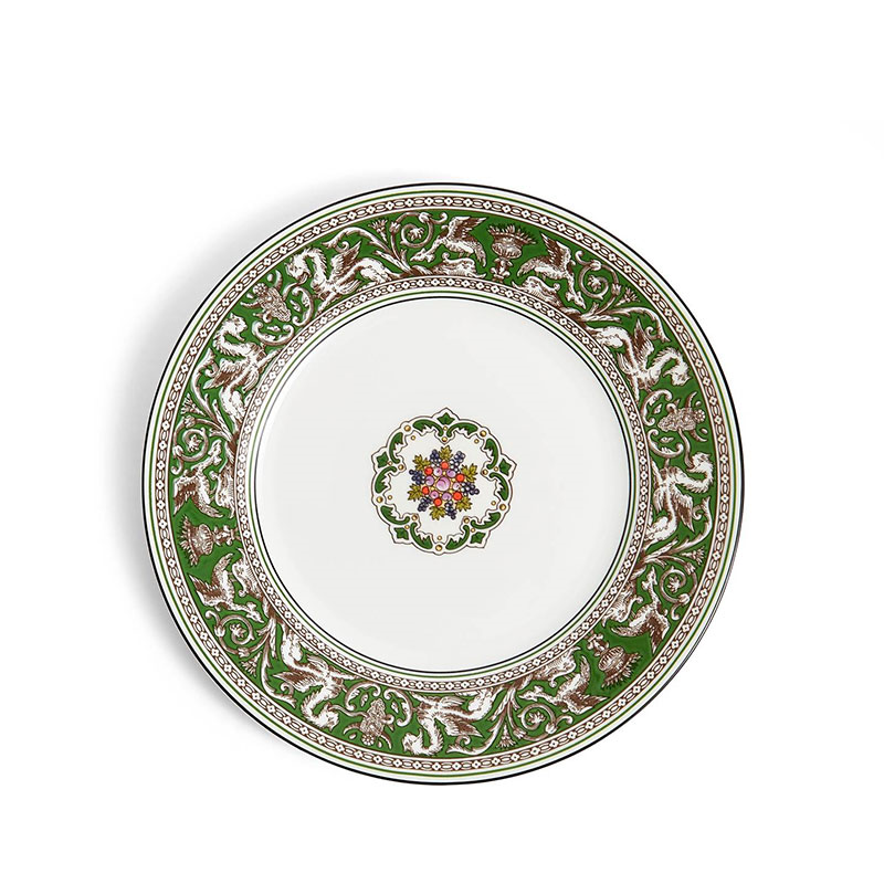 Florentine Plate, D27.3cm, Verde-2