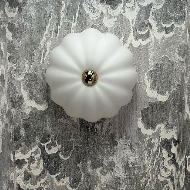 Flower Flush Ceiling Light, H22cm, Opal-2