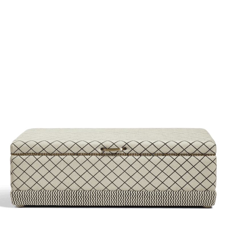 Agnes Upholstered Ottoman, 124 x 80cm, Monochrome-2