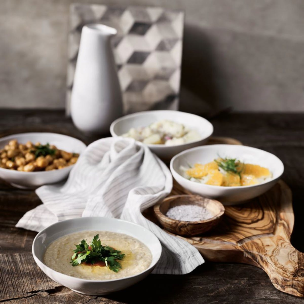 Portobello Set of 4 serving bowls, D13.5cm, White-2