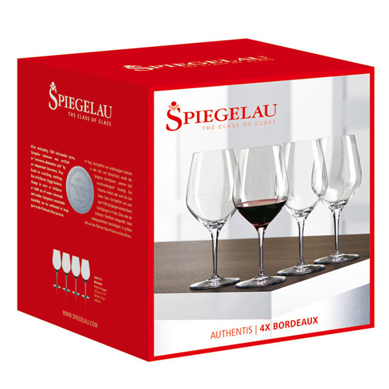 Authentis Set of 4 Red Wine/Water Glasses, 480ml, Clear-7