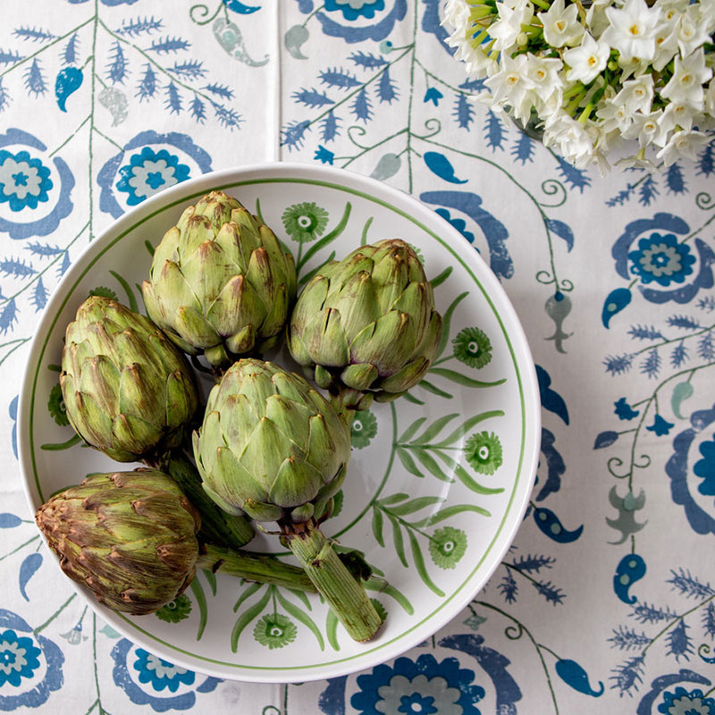 Simla Tablecloth, 170 x 250cm, Blue and Green-2