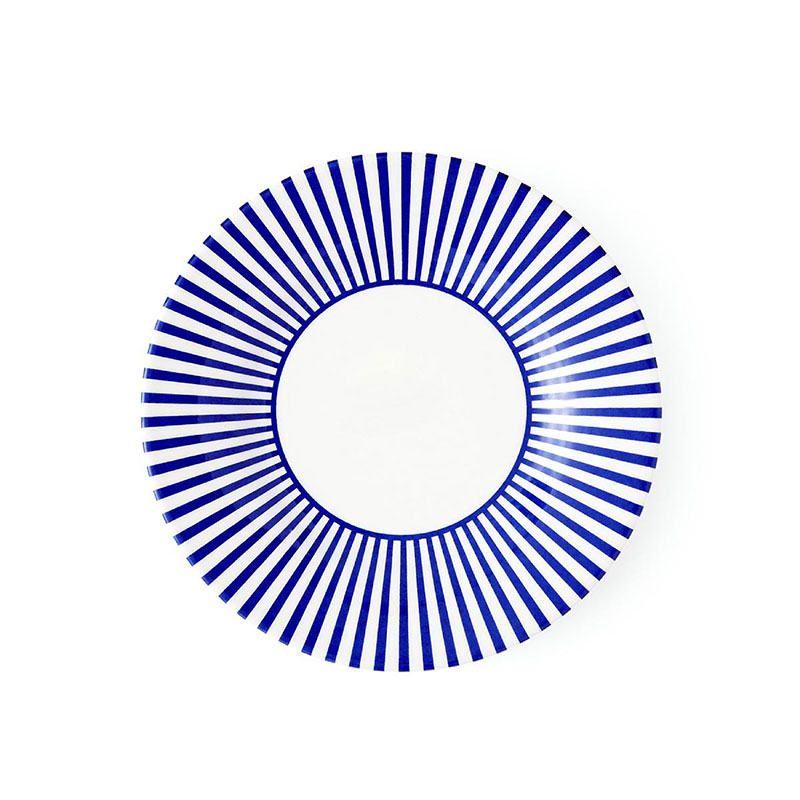 Stecatto Set of 4 Side Plates, D18cm, White and Blue-3