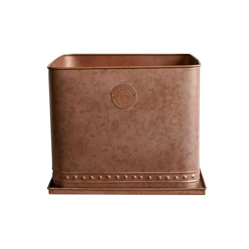 Kew Temperate House Regency Outdoor Planter, D38cm, Copper-1