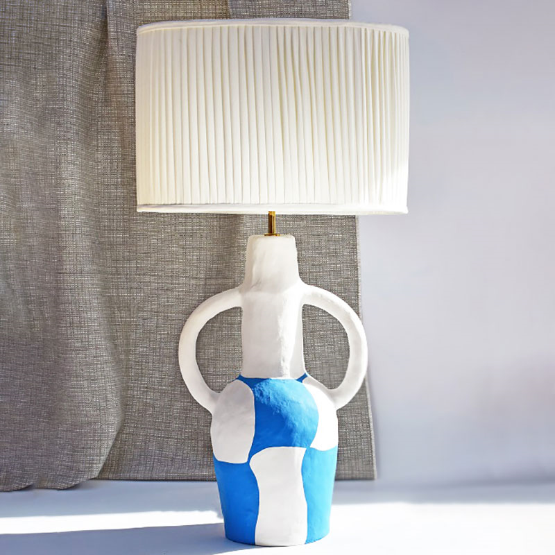 Rumba Zorba Table Lamp, H54cm, Blue & White-0