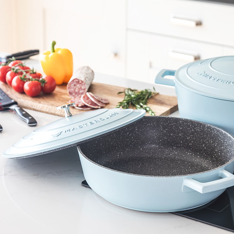 Shallow Casserole Dish, 4L, Pastel Blue-2