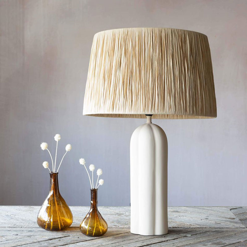 Belle Table Lamp, H41cm, Stone-0