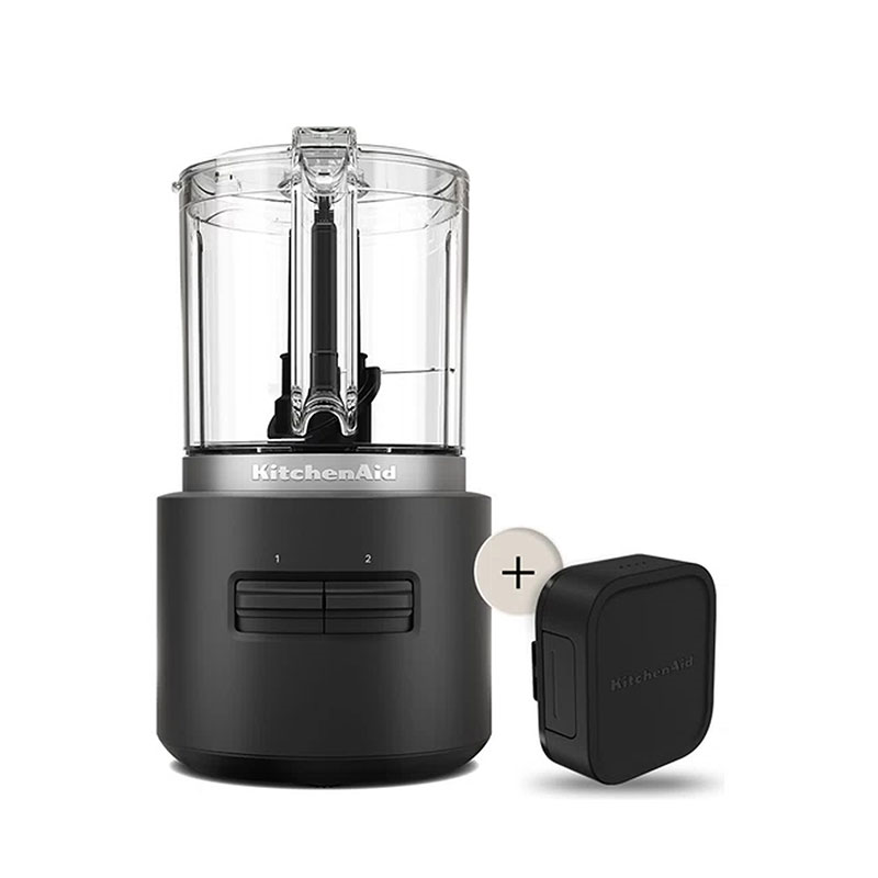 Cordless Food Chopper Battery Included, Matt Black-1