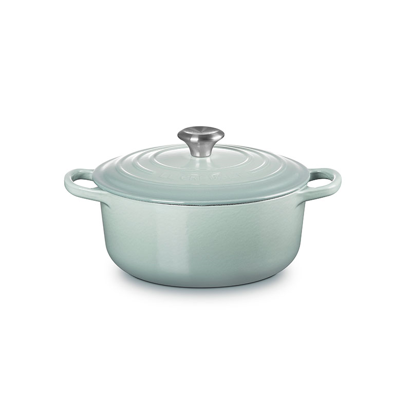 Cast Iron Round Casserole, 20cm, Sea Salt-1