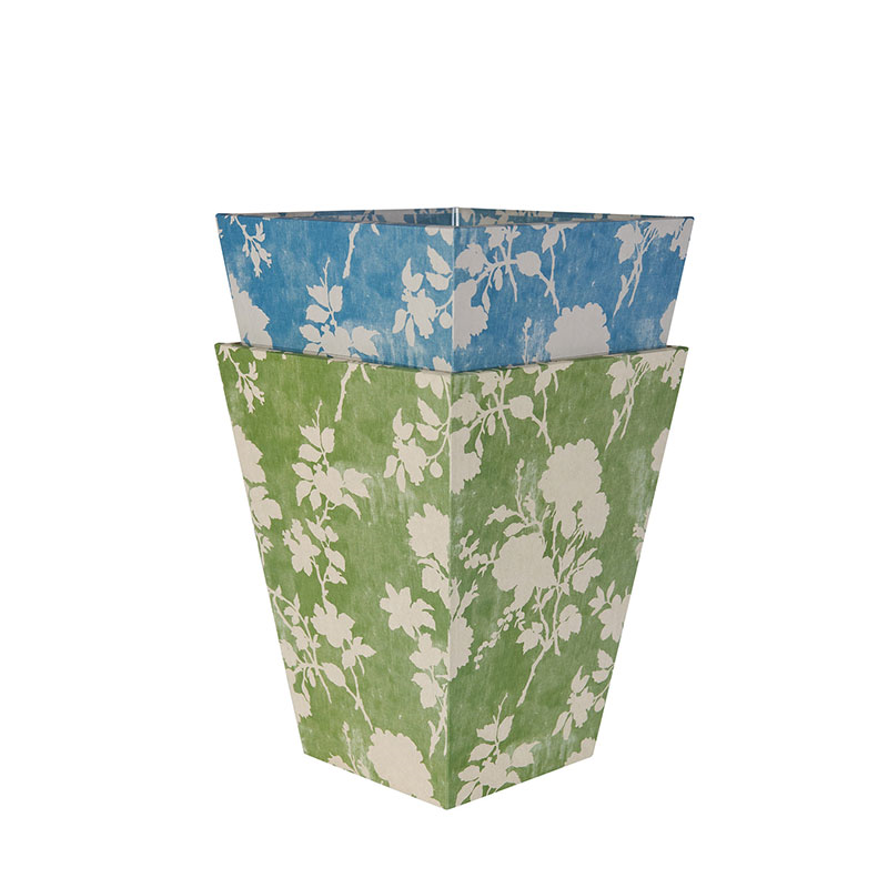 Flowerberry Waste Paper Basket, Green-2