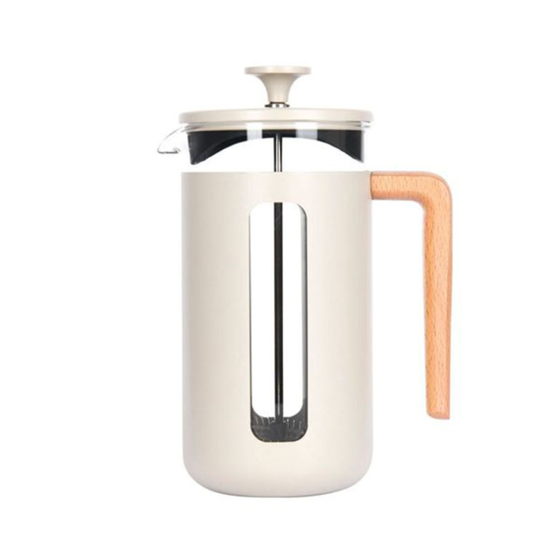 Pisa Stainless Steel Cafetière, 8 Cup, Latte-0