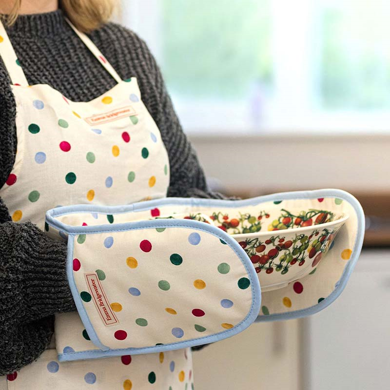 Polka Dot Double Oven Glove, 94cm x 20cm-1