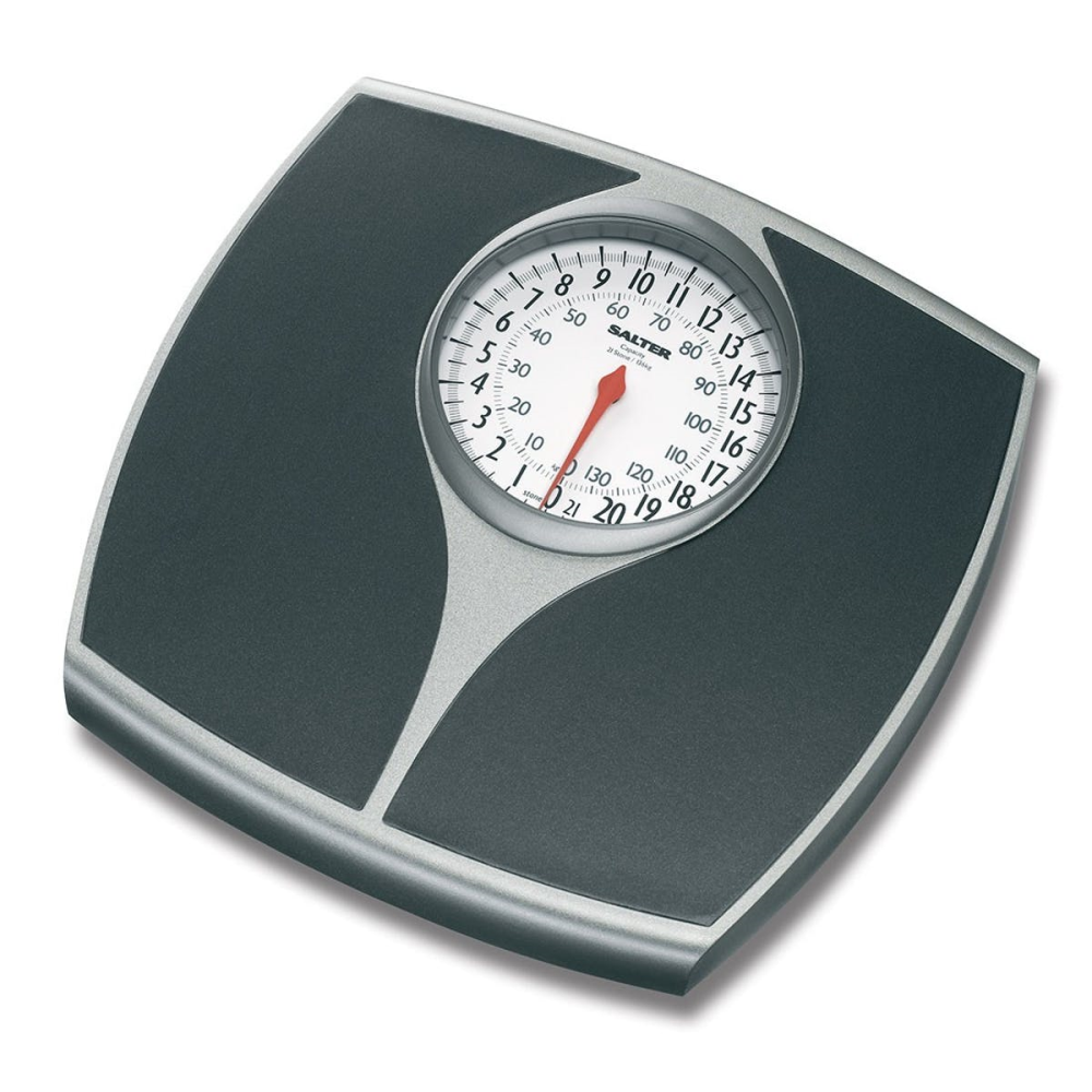 Speedo Dial bathroom scales, Black & Silver-0