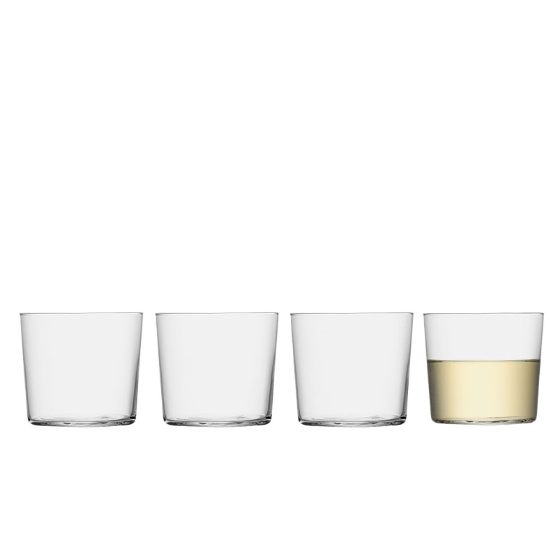 Gio Set of 4 Low Tumblers, 310ml, Clear-0