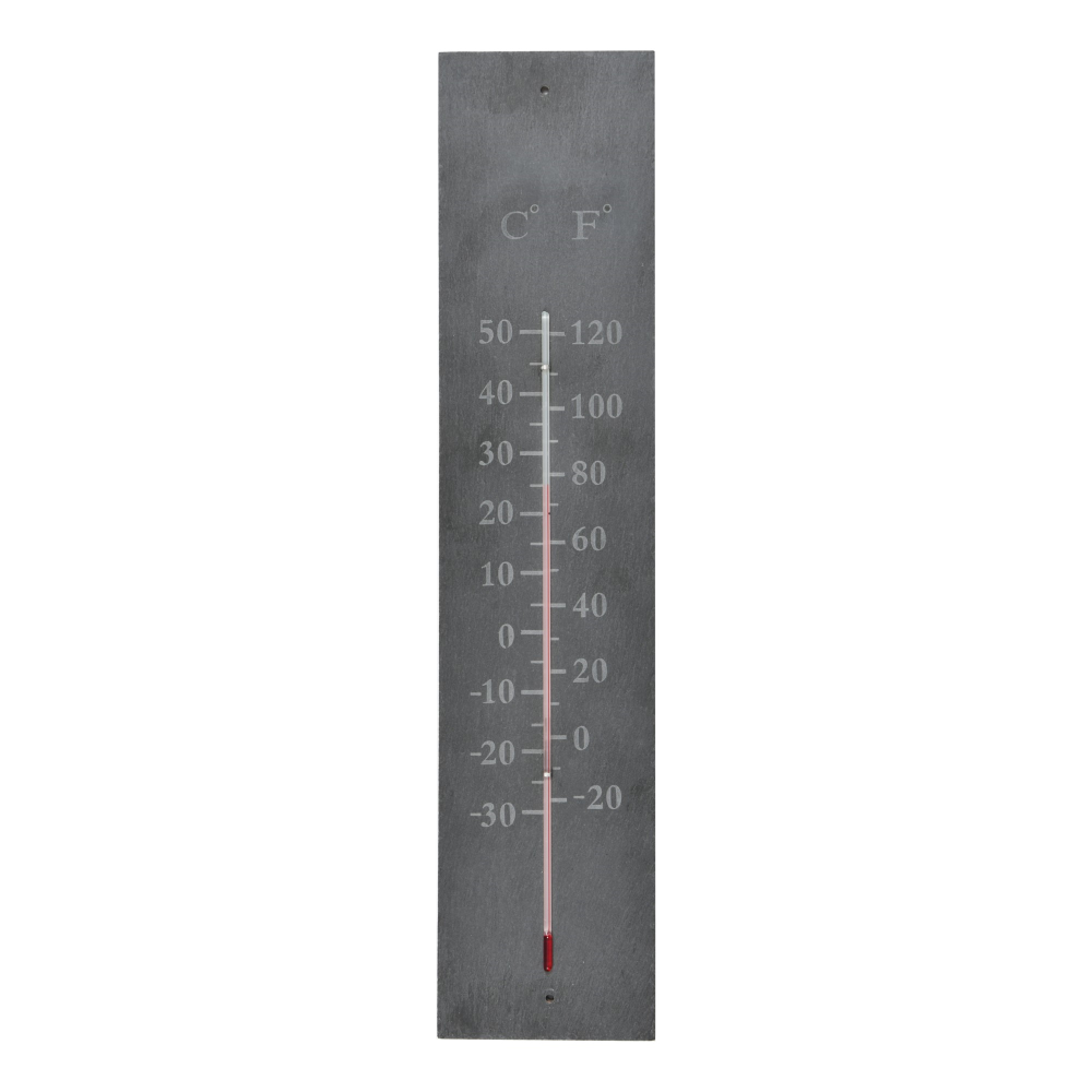 Thermometer, H45 x D1 x W10cm, Slate-1