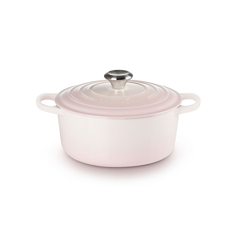 Signature Cast Iron Round Casserole, 28cm, Shell Pink-3