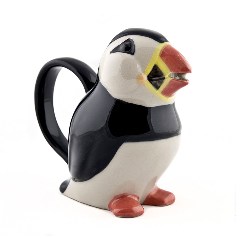 Puffin Water Jug, H10cm, Black/Yellow-0