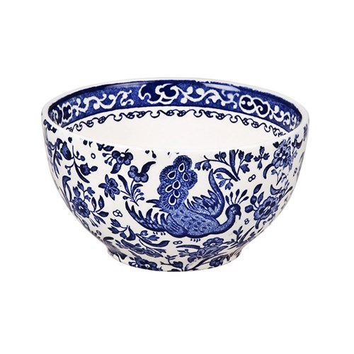 Regal Peacock Footed Bowl, D12cm, Blue-0