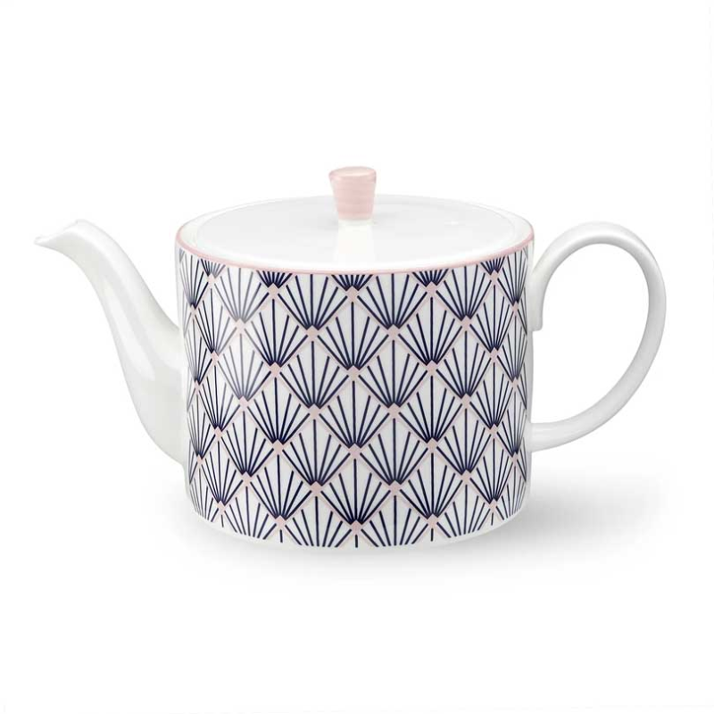 Zighy Teapot, 1l, Blue & Blush Pink-0