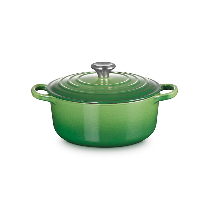 Signature Cast Iron Round Casserole, 20cm, Bamboo Green-3