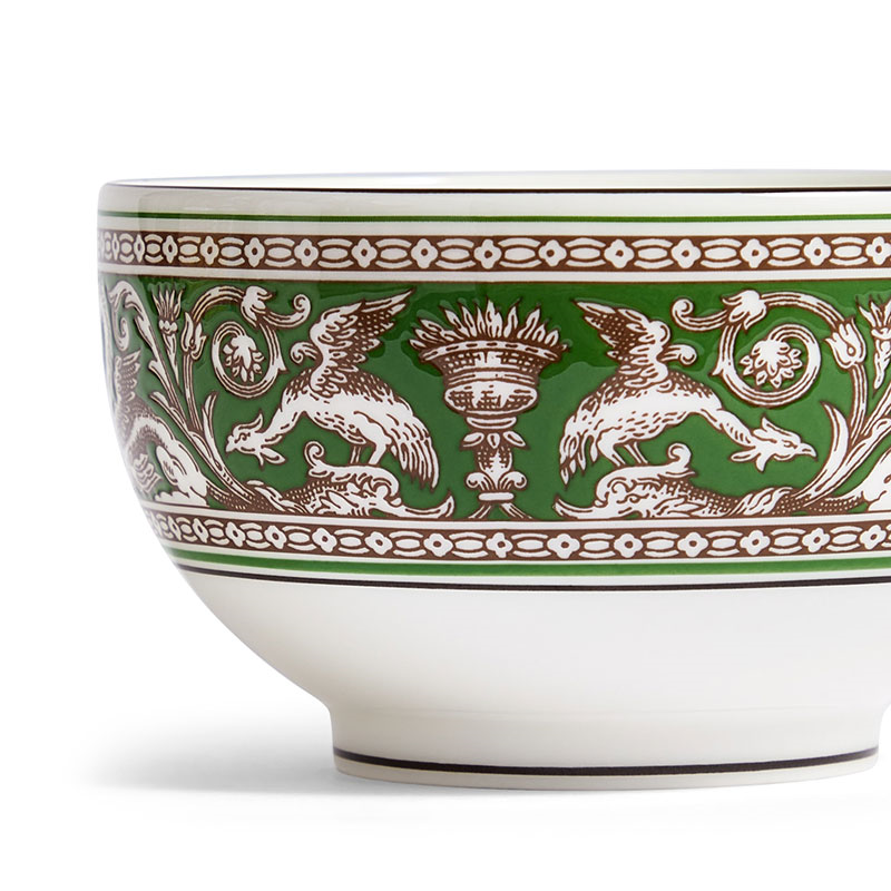 Florentine Rice Bowl, D10.5cm, Verde-3