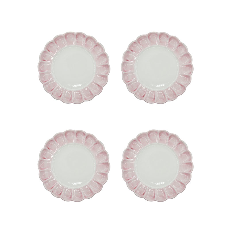 Lido Set of 4 Dinner Plates, D29cm, Pink-1